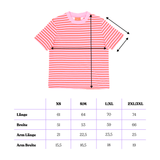 popeia - T-Shirt Gestreift aus Bio - Baumwolle | Pink/Rot - ROSA ECK - Basics, Gestreift,