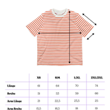 popeia - T-Shirt Gestreift aus Bio - Baumwolle • Popeia Rot/Off - White - T-Shirt - ROSA ECK Concept Store