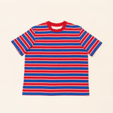 popeia - T-Shirt Gestreift aus Bio - Baumwolle • Rot/Blau - ROSA ECK