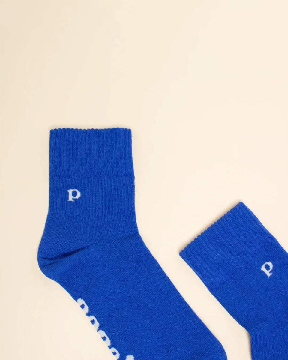 popeia - THE CASUAL Ankle Socken aus Bio - Baumwolle • Königsblau - Socken - ROSA ECK Concept Store