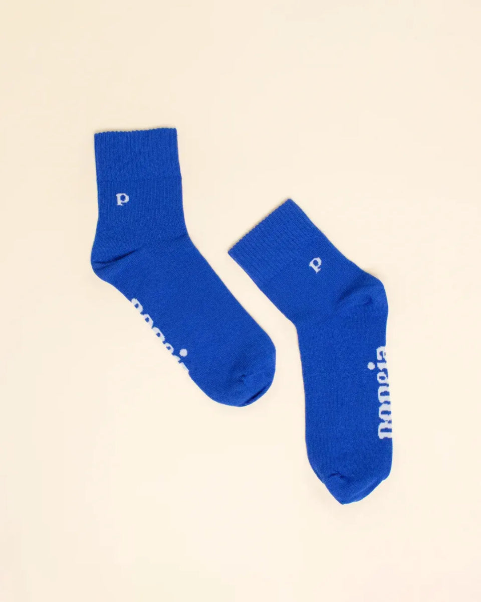 popeia - THE CASUAL Ankle Socken aus Bio - Baumwolle • Königsblau - Socken - ROSA ECK Concept Store