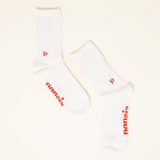 popeia - THE CASUAL Socken aus Bio - Baumwolle | Off - White - ROSA ECK - , ,