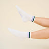 popeia - THE TENNIS Ankle Socken aus Bio - Baumwolle • Grün/Lila - Socken - ROSA ECK Concept Store
