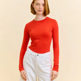 popeia - TIGHT Langarmshirt aus Bio - Baumwolle • Rot - ROSA ECK