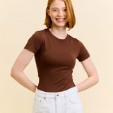 TIGHT T-Shirt aus Bio-Baumwolle • Dunkelbraun