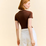 TIGHT T-Shirt aus Bio-Baumwolle • Dunkelbraun