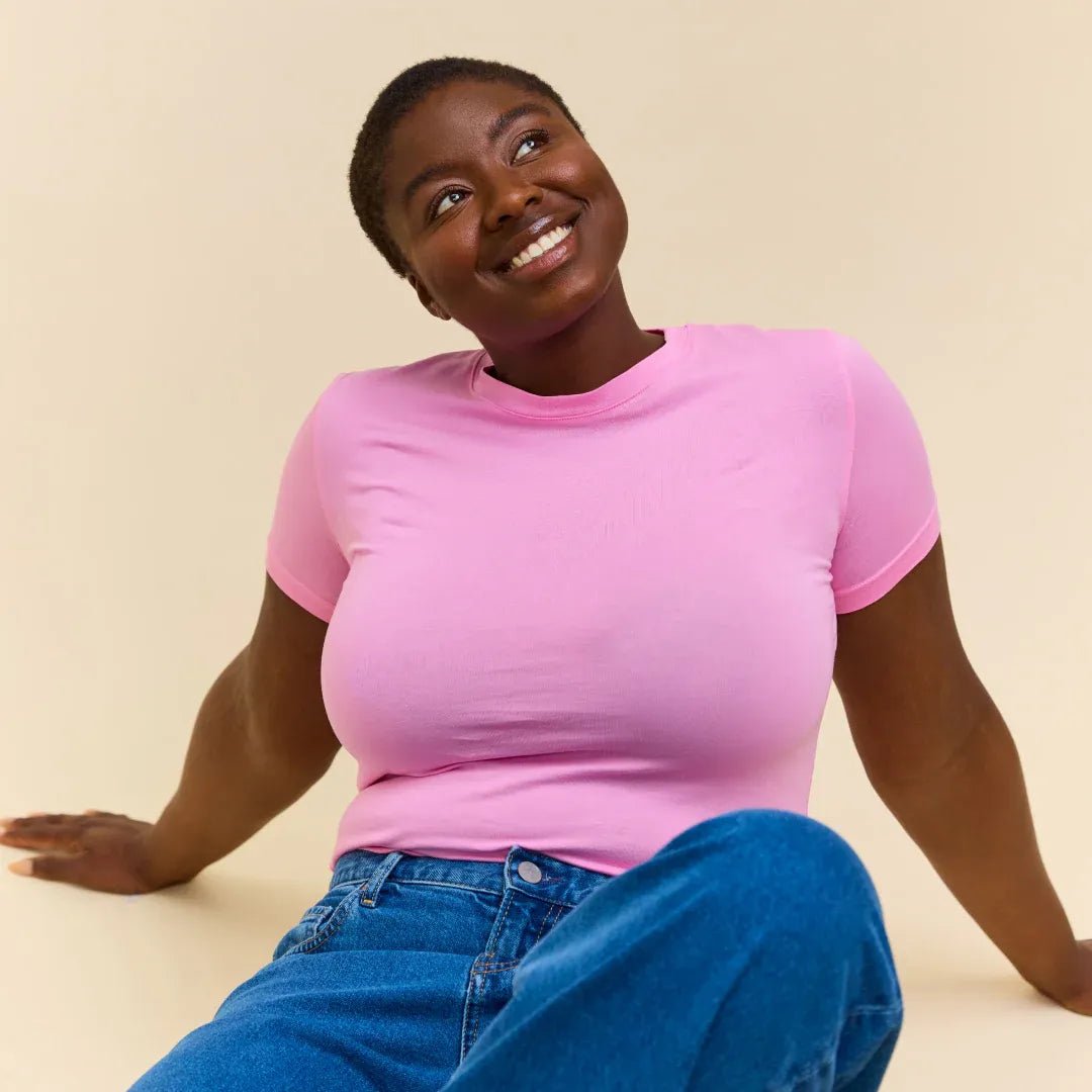 popeia - TIGHT T-Shirt aus Bio - Baumwolle • Pink - ROSA ECK