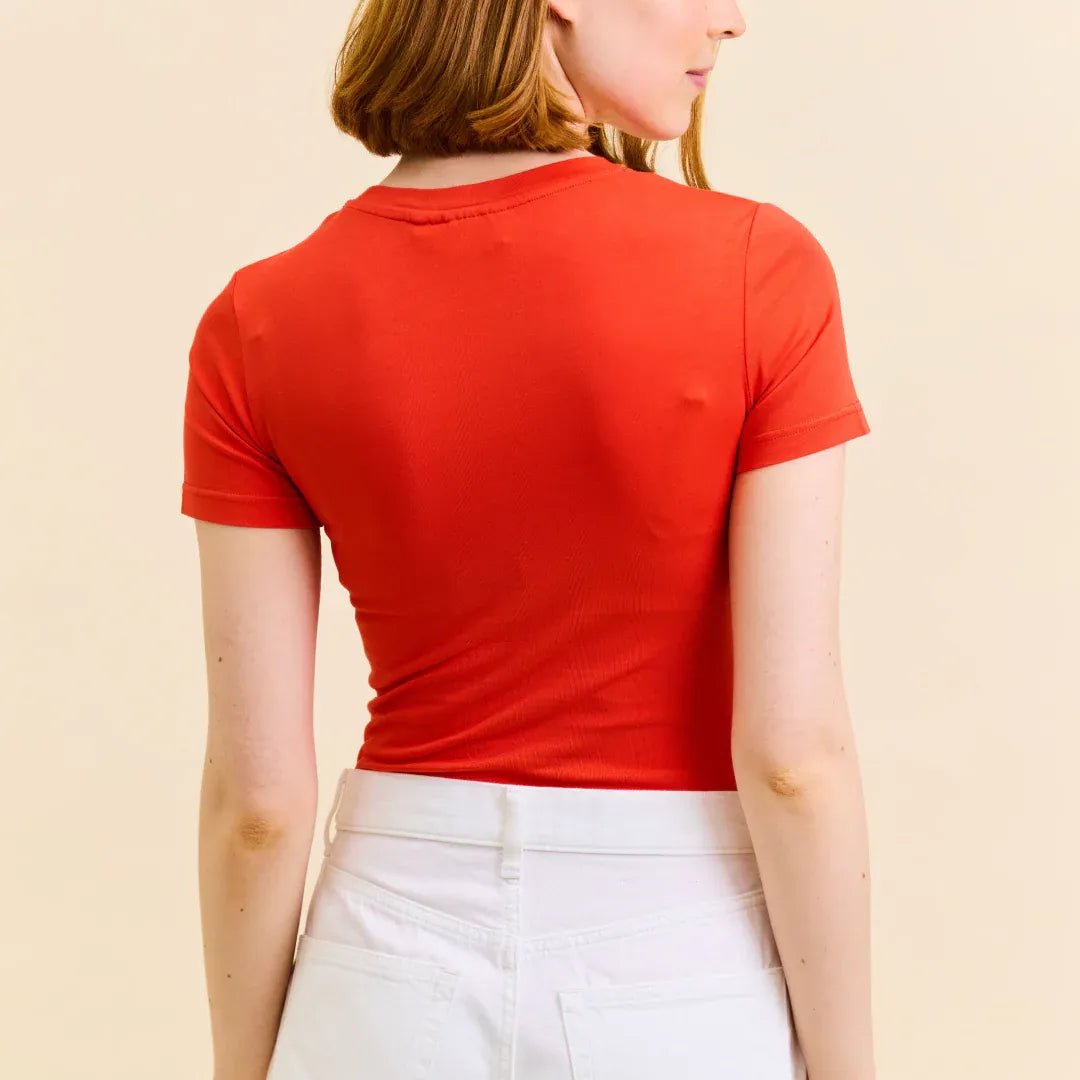 popeia - TIGHT T-Shirt aus Bio - Baumwolle • Rot - ROSA ECK