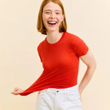 popeia - TIGHT T-Shirt aus Bio - Baumwolle • Rot - ROSA ECK
