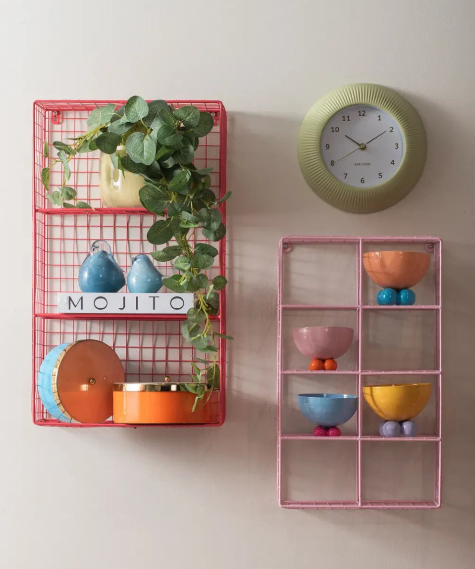 Present Time - REJA COMPARTMENTS Wandregal mit Fächern • Rosa - Wandregal - ROSA ECK Concept Store