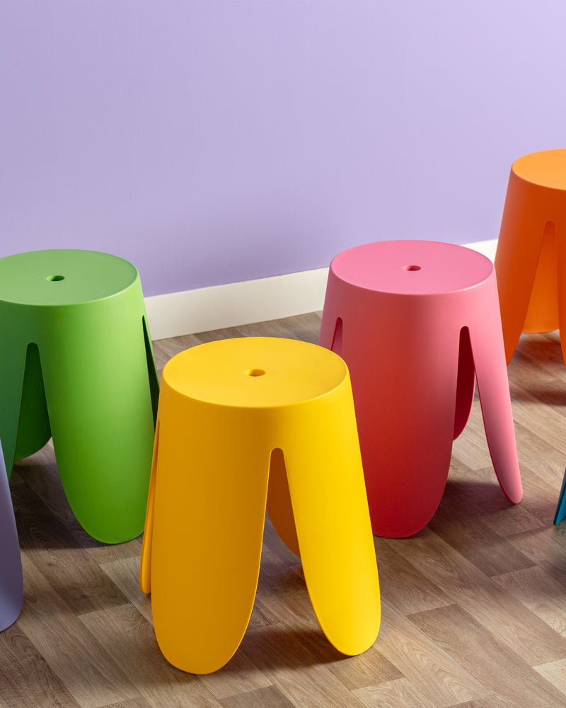 Present Time - STOOL RAVISH Sitzhocker | Bright yellow - Stuhl - ROSA ECK - Gelb, Stuhl,