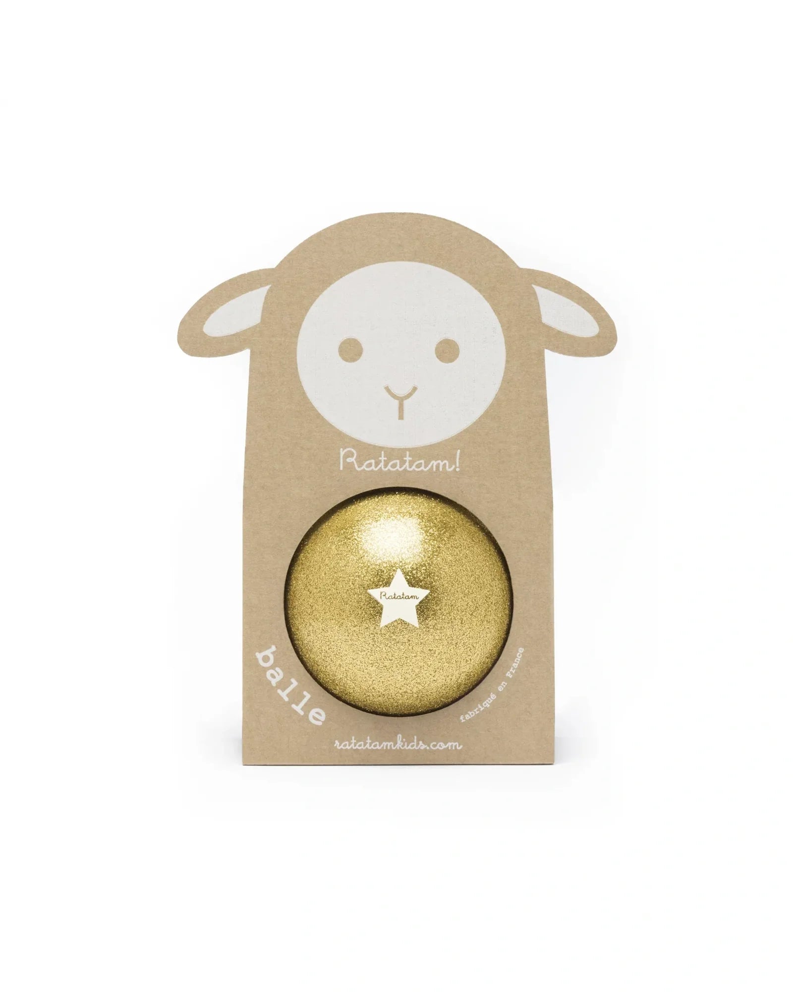 Ratatam - BABY SHEEP Spielball (⌀ 10 cm) • Gold - ROSA ECK