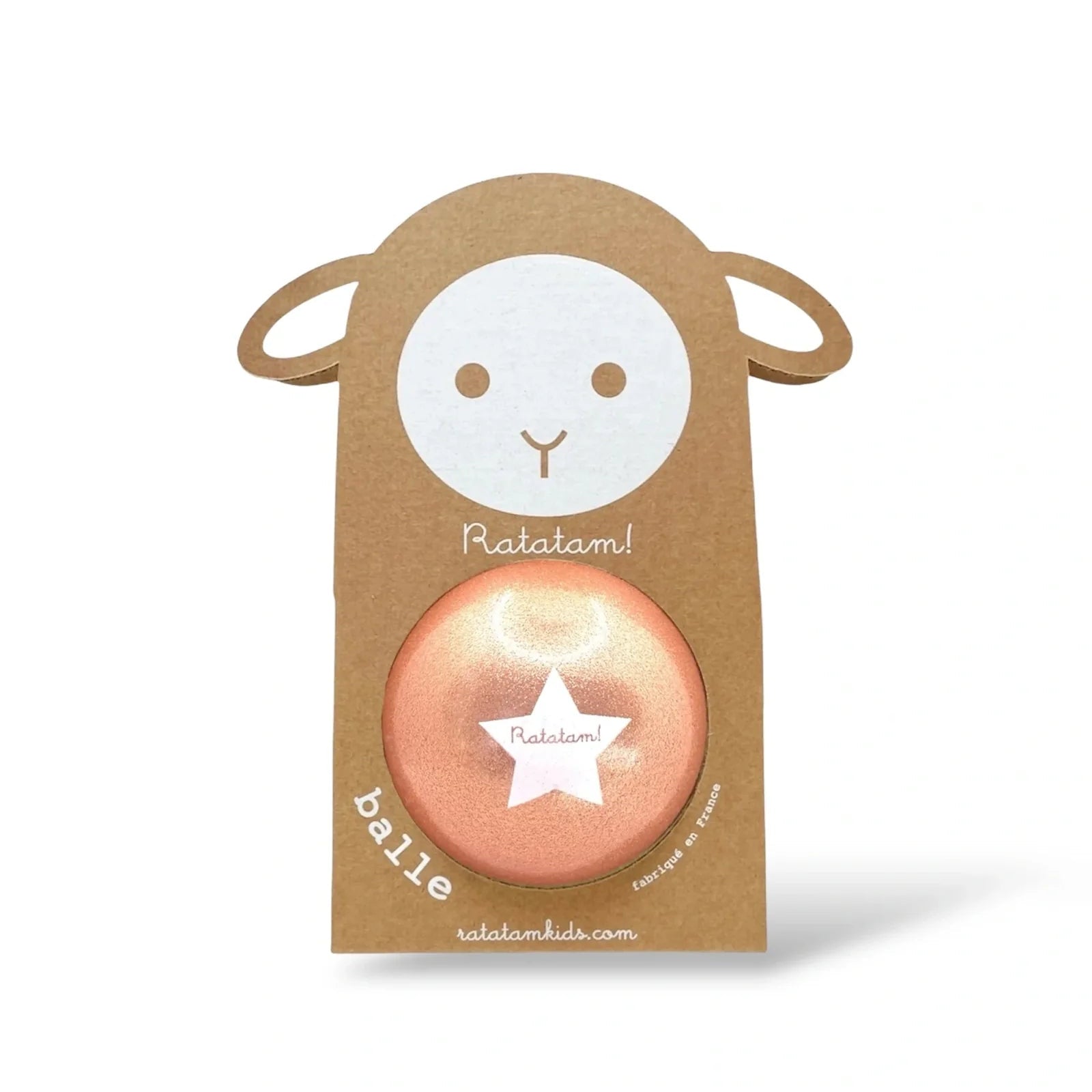 Ratatam - BABY SHEEP Spielball (⌀ 10 cm) • Kupfer - ROSA ECK