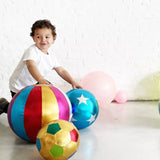 Ratatam - FOOTBALL Stoffball (⌀ 22 cm) • Gold Multico - ROSA ECK