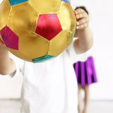 Ratatam - FOOTBALL Stoffball (⌀ 22 cm) • Gold Multico - ROSA ECK