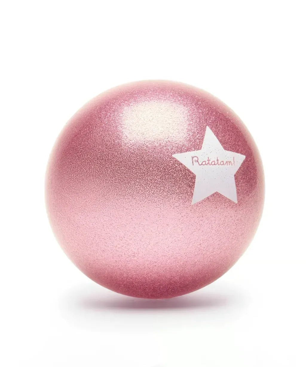 Ratatam - GLITTER BALL Spielball mit Glitzer (⌀ 22 cm) • Rosa - Spielball - ROSA ECK Concept Store