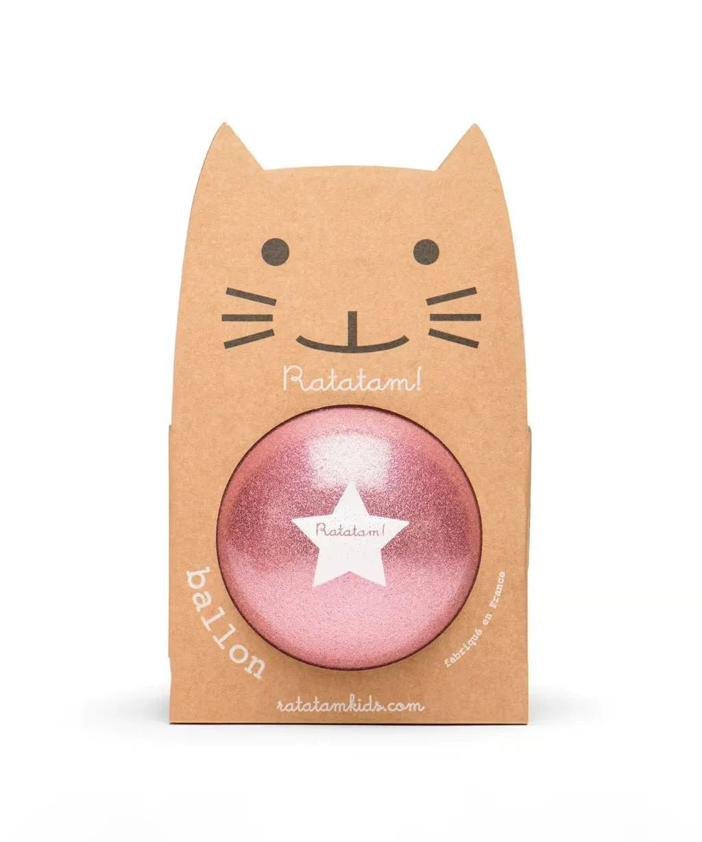 Ratatam - GLITTER BALL Spielball mit Glitzer (⌀ 22 cm) • Rosa - Spielball - ROSA ECK Concept Store