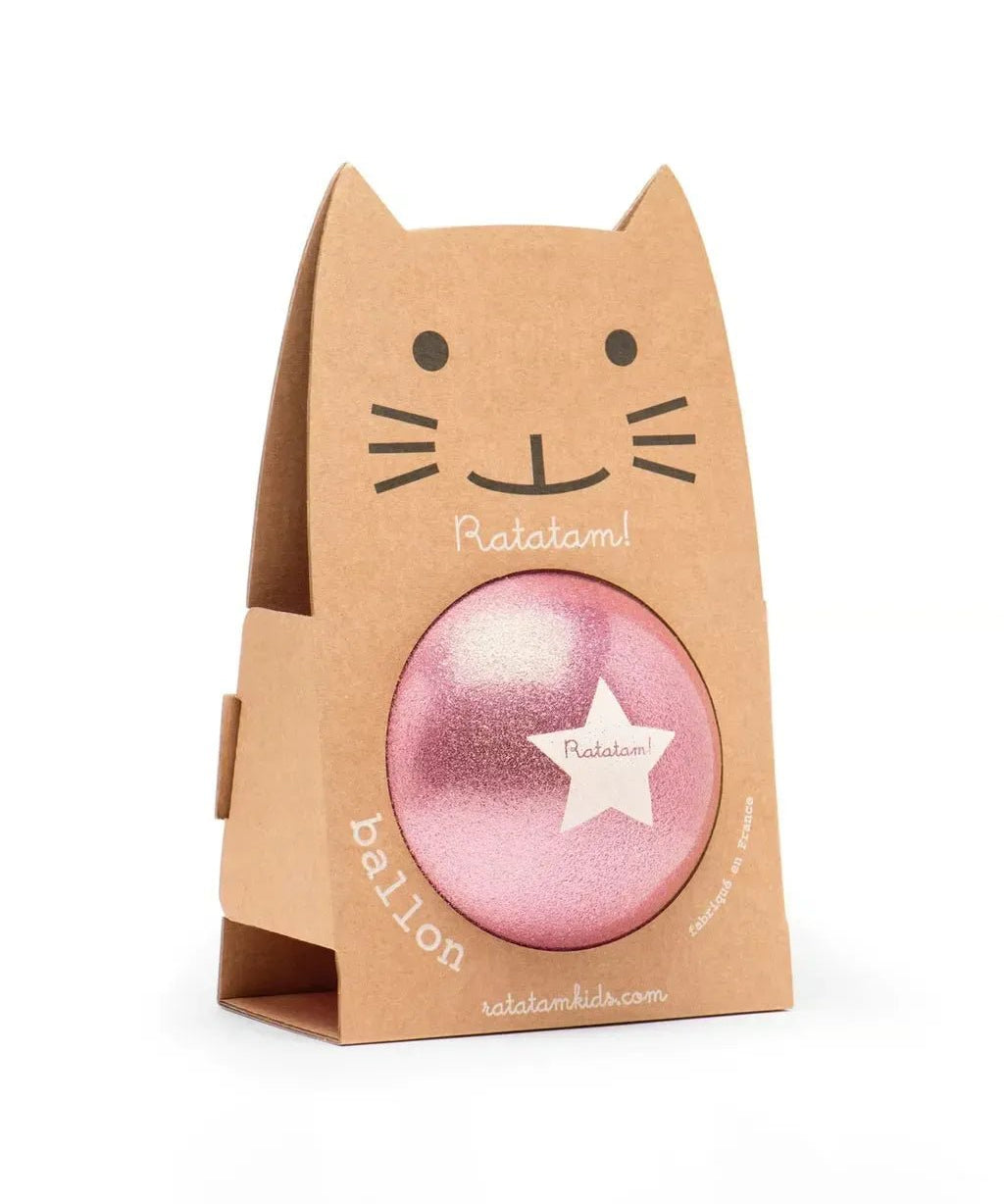 Ratatam - GLITTER BALL Spielball mit Glitzer (⌀ 22 cm) • Rosa - Spielball - ROSA ECK Concept Store
