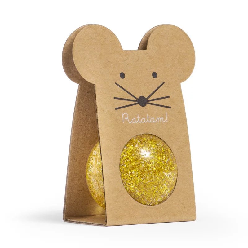 Ratatam GLITTER MOUSE BOUNCING BALL Spielball 43 mm Gold