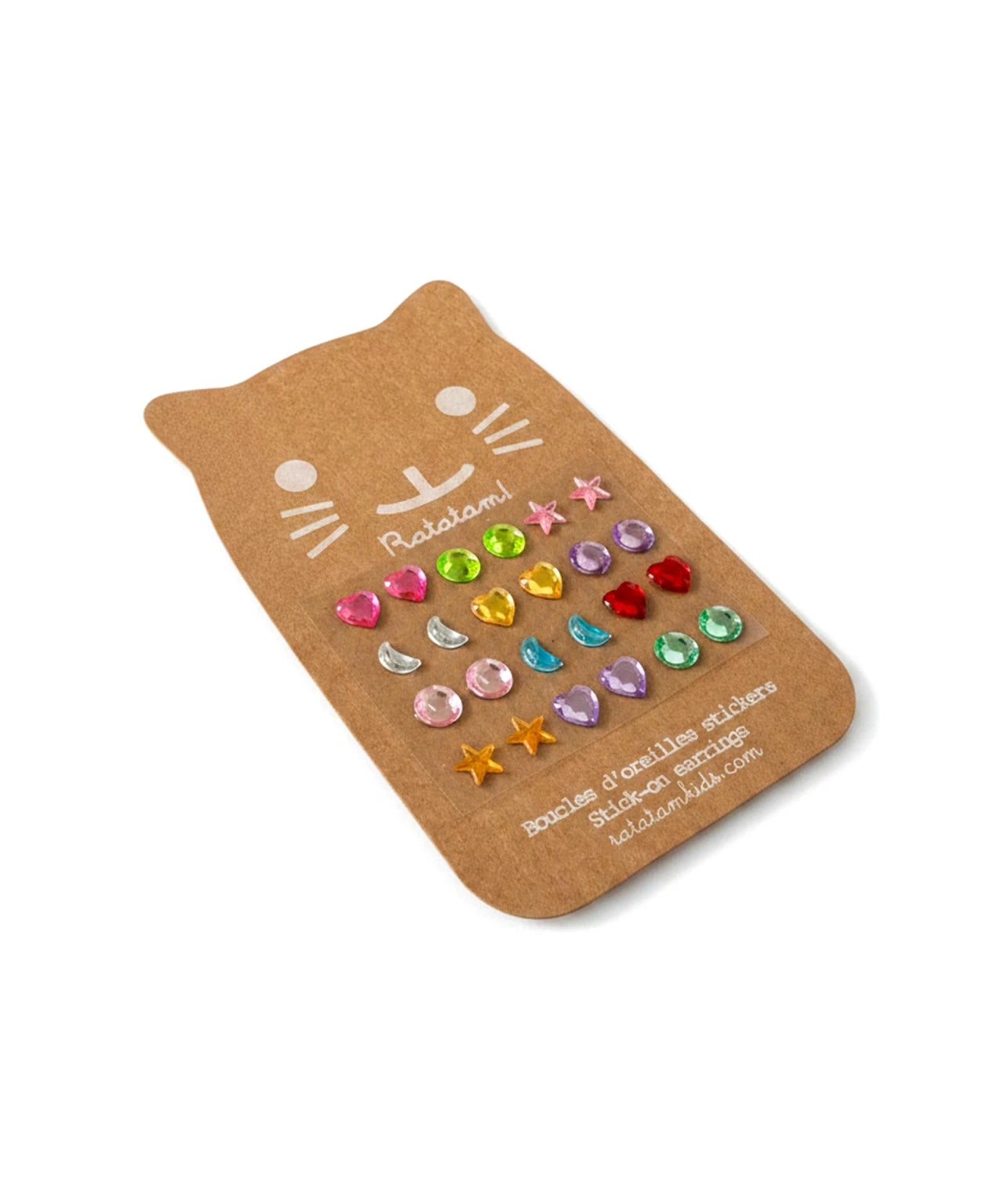 Ratatam - Klebe-Ohrringe (12 Paar) • Diamant - ROSA ECK