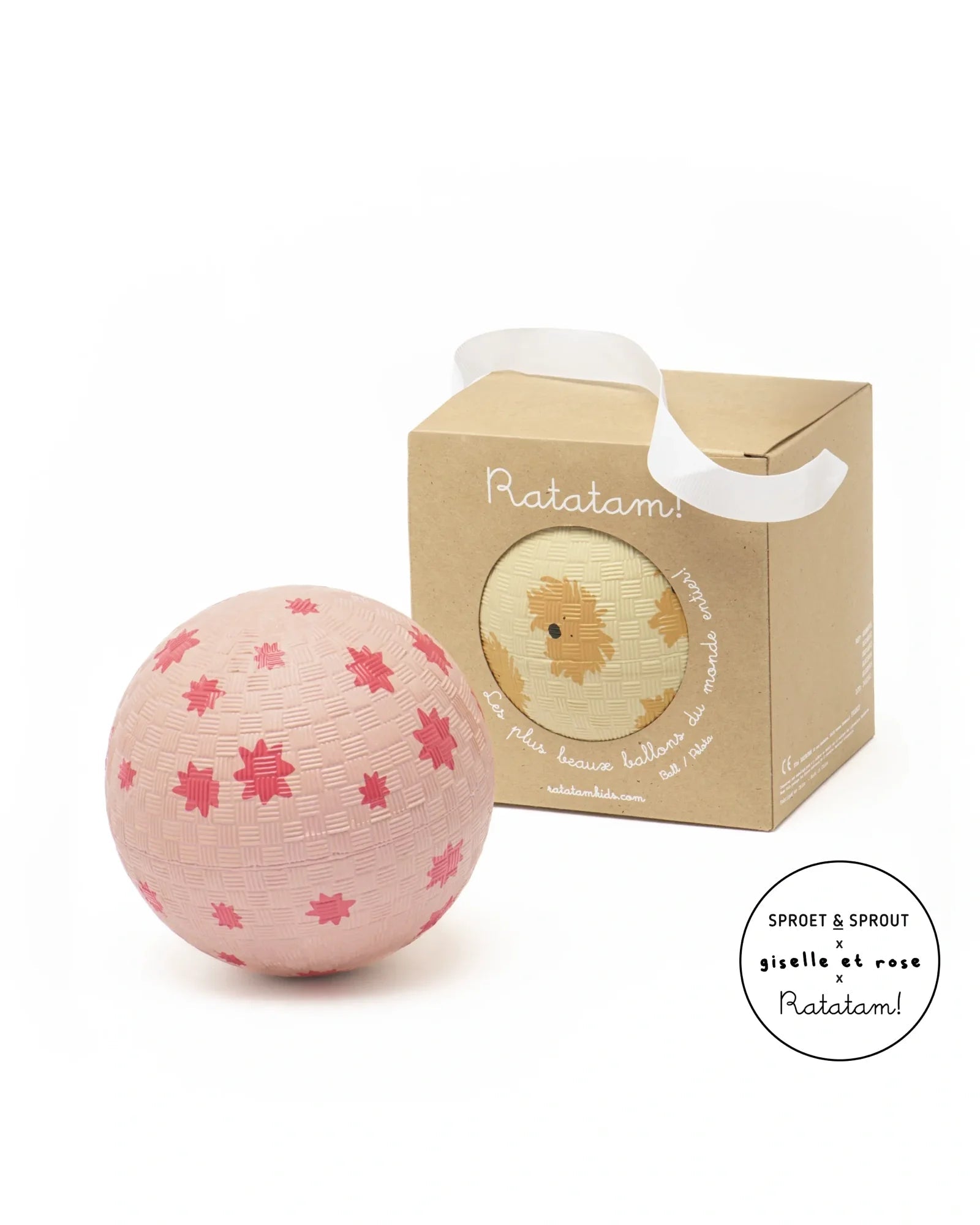 Ratatam - Kleiner Spielball (⌀ 12 cm) • Blumen - ROSA ECK