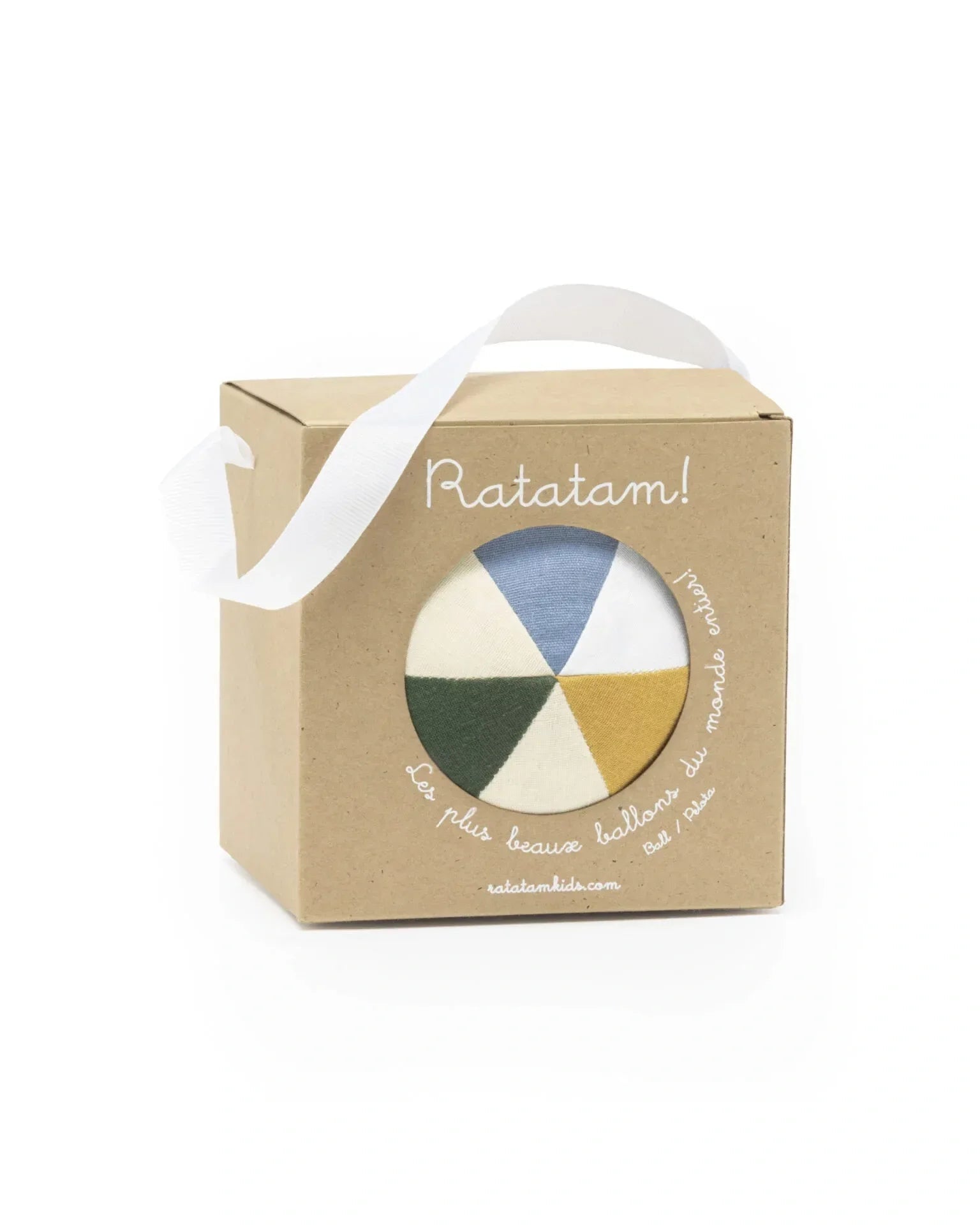 Ratatam - Kleiner Stoffball (⌀ 10 cm) • Grün/Blau/Gelb - ROSA ECK