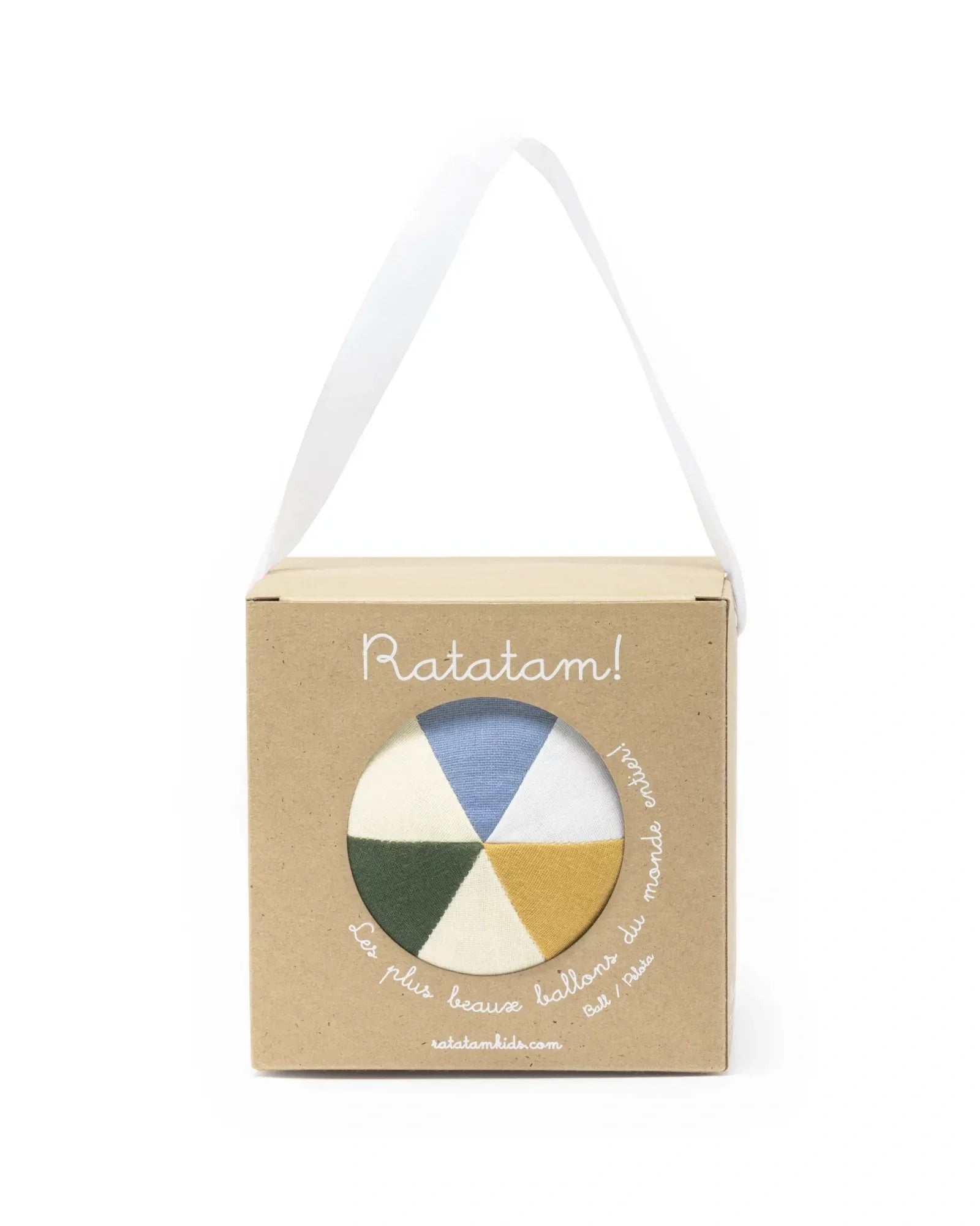 Ratatam - Kleiner Stoffball (⌀ 10 cm) • Grün/Blau/Gelb - ROSA ECK