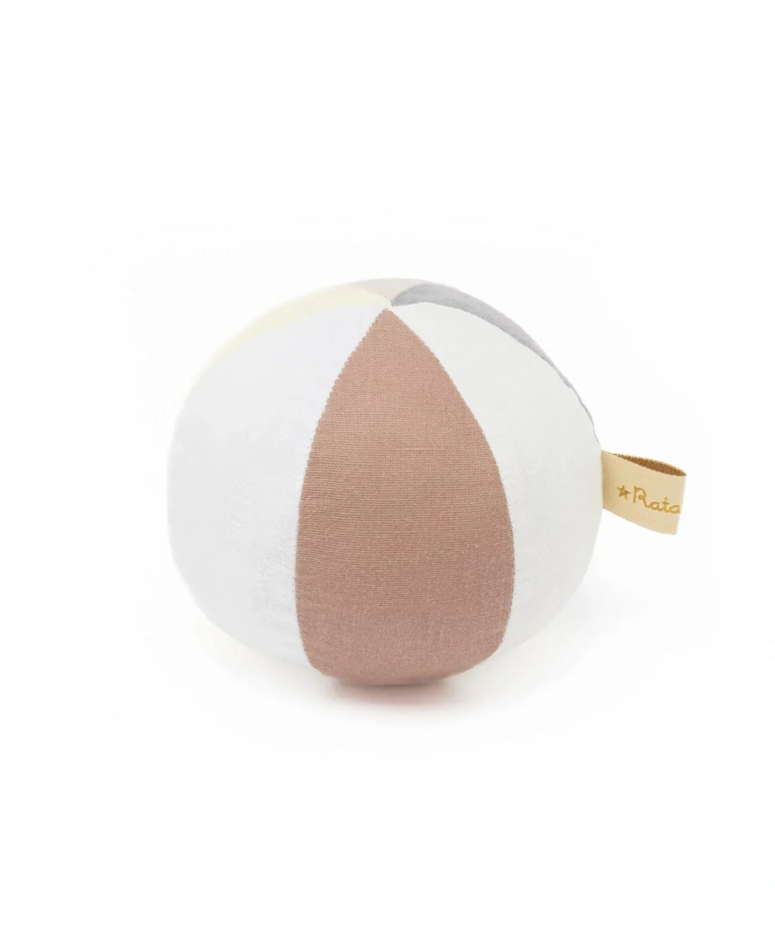 Ratatam - Kleiner Stoffball (⌀ 10 cm) • Rosa/Blau/Weiß - ROSA ECK