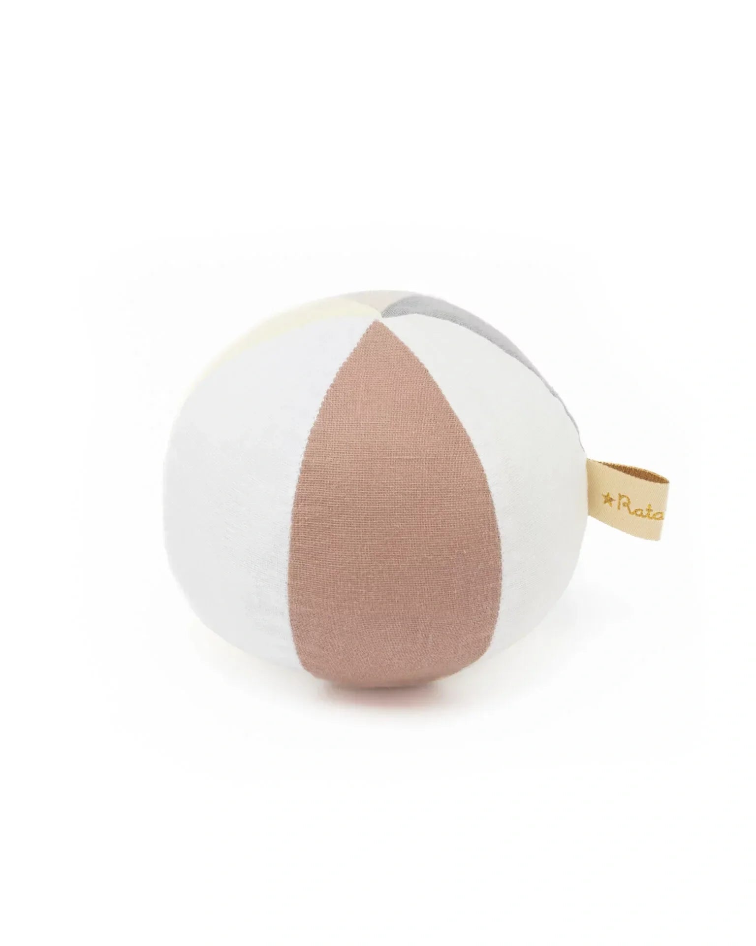 Ratatam - Kleiner Stoffball (⌀ 10 cm) • Rosa/Blau/Weiß - ROSA ECK