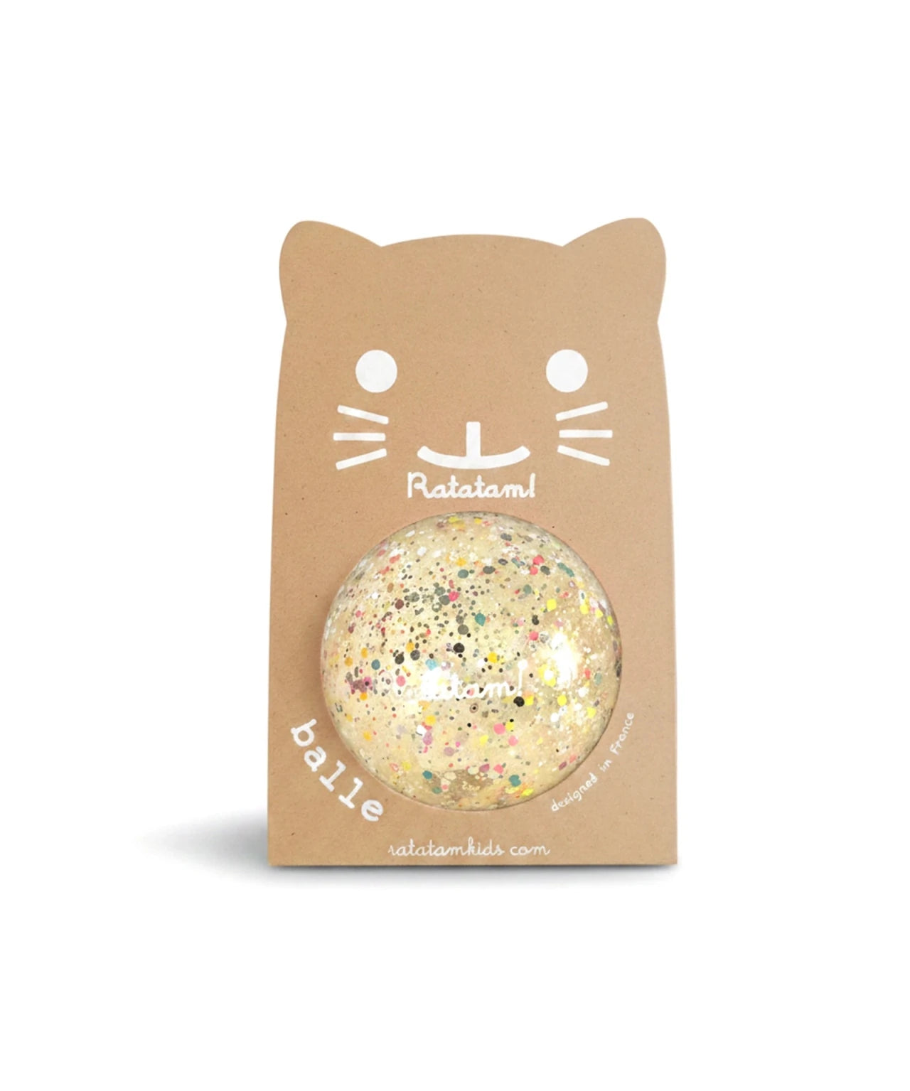 Ratatam - MINI SHINY Spielball (⌀ 10 cm) • Bunt - ROSA ECK