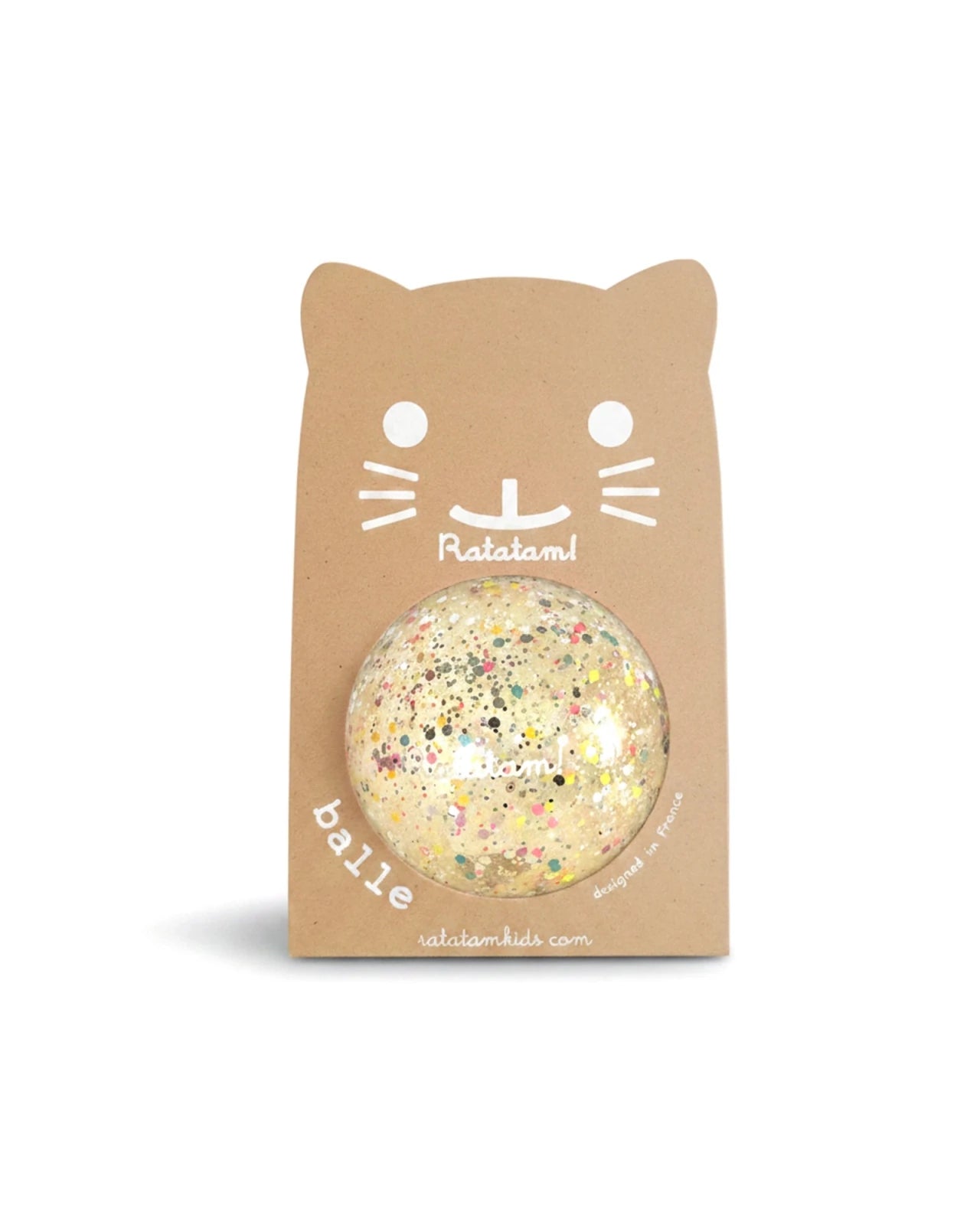Ratatam - MINI SHINY Spielball (⌀ 10 cm) • Bunt - ROSA ECK