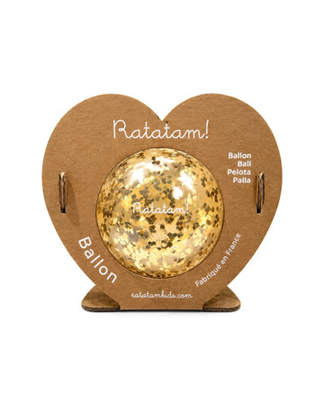 Ratatam - MINI HEART Spielball (⌀ 10 cm) • Gold - ROSA ECK