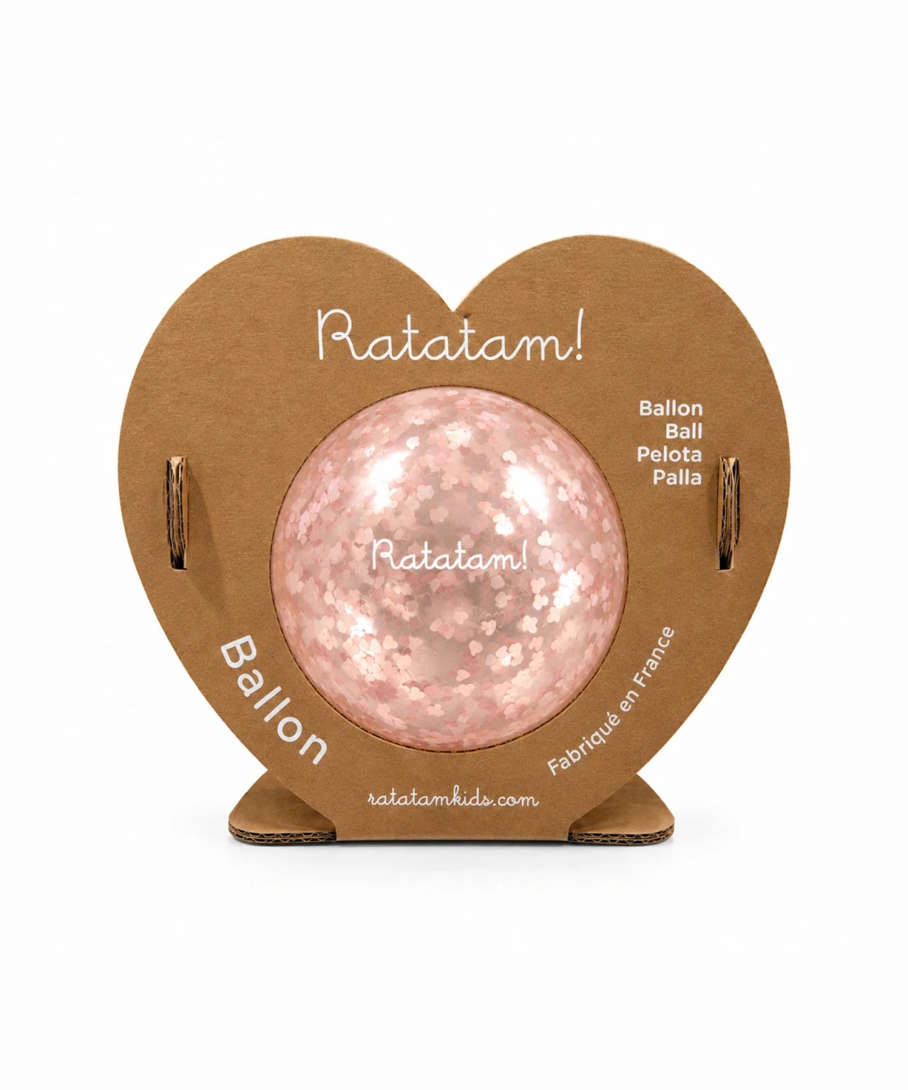 Ratatam - Mini-Glitzerball mit Herzen (⌀ 10 cm) • Rosa - ROSA ECK