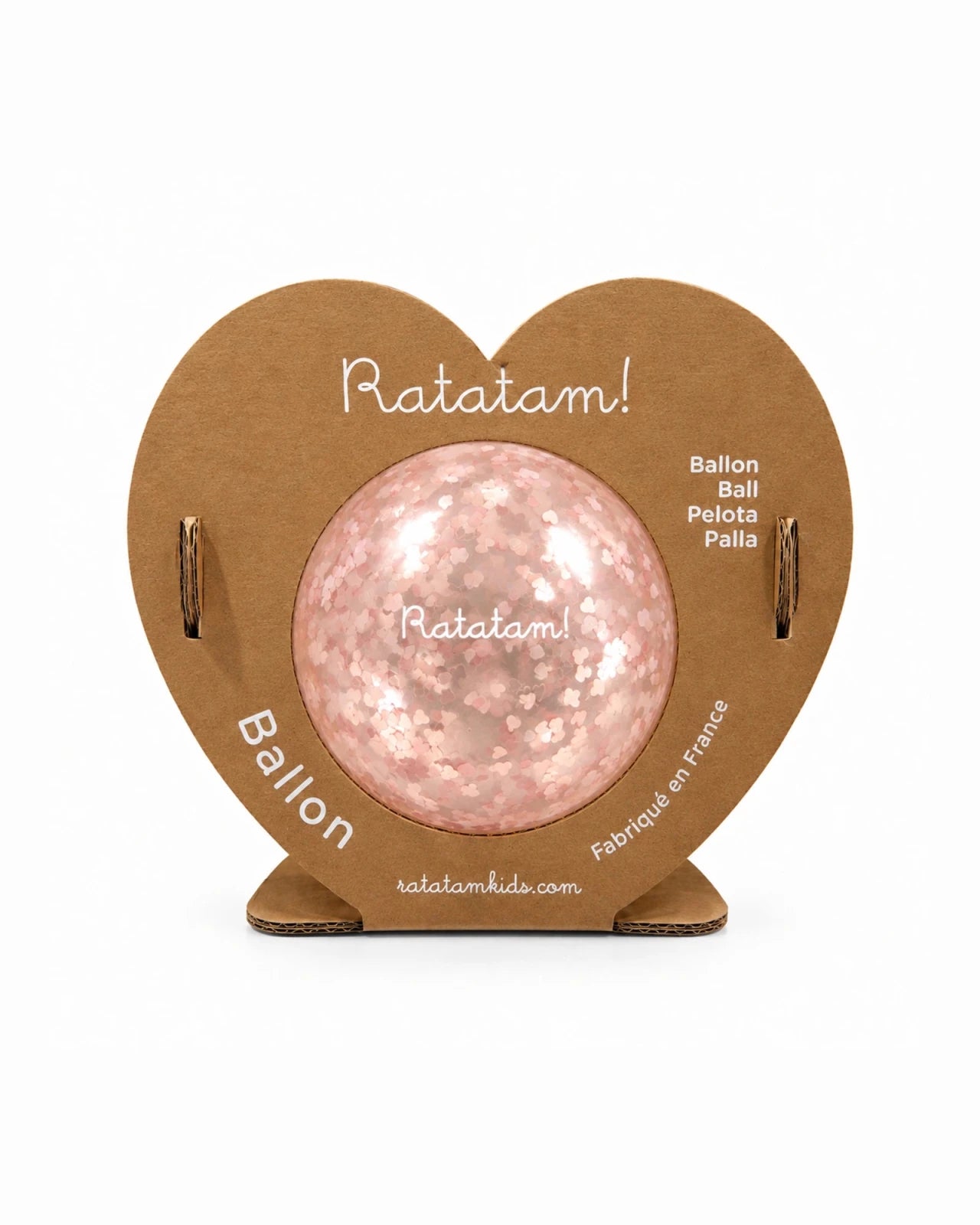 Ratatam - Mini-Glitzerball mit Herzen (⌀ 10 cm) • Rosa - ROSA ECK