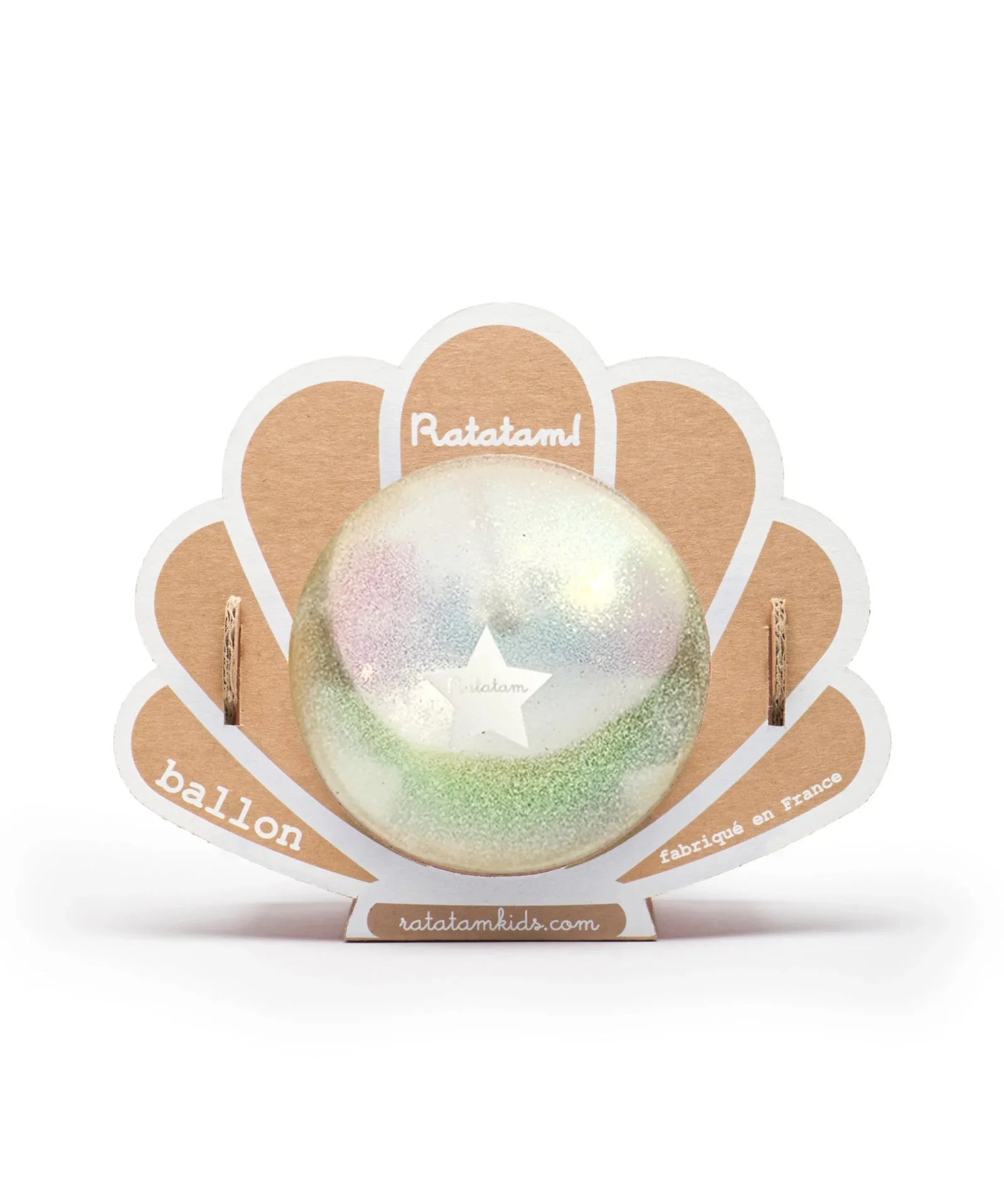 Ratatam - SHELL Spielball (⌀ 10 cm) • Weiß - ROSA ECK