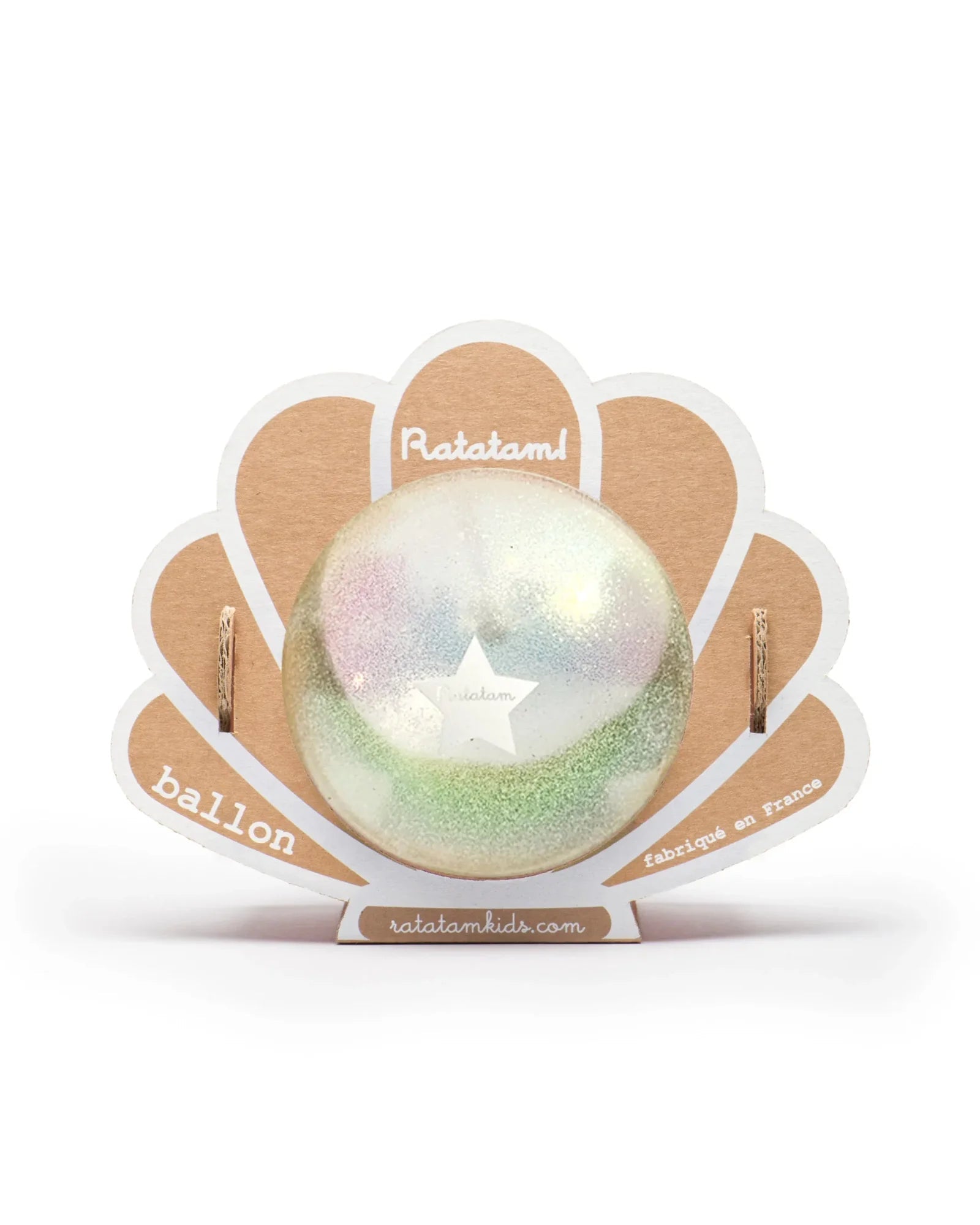 Ratatam - SHELL Spielball (⌀ 10 cm) • Weiß - ROSA ECK