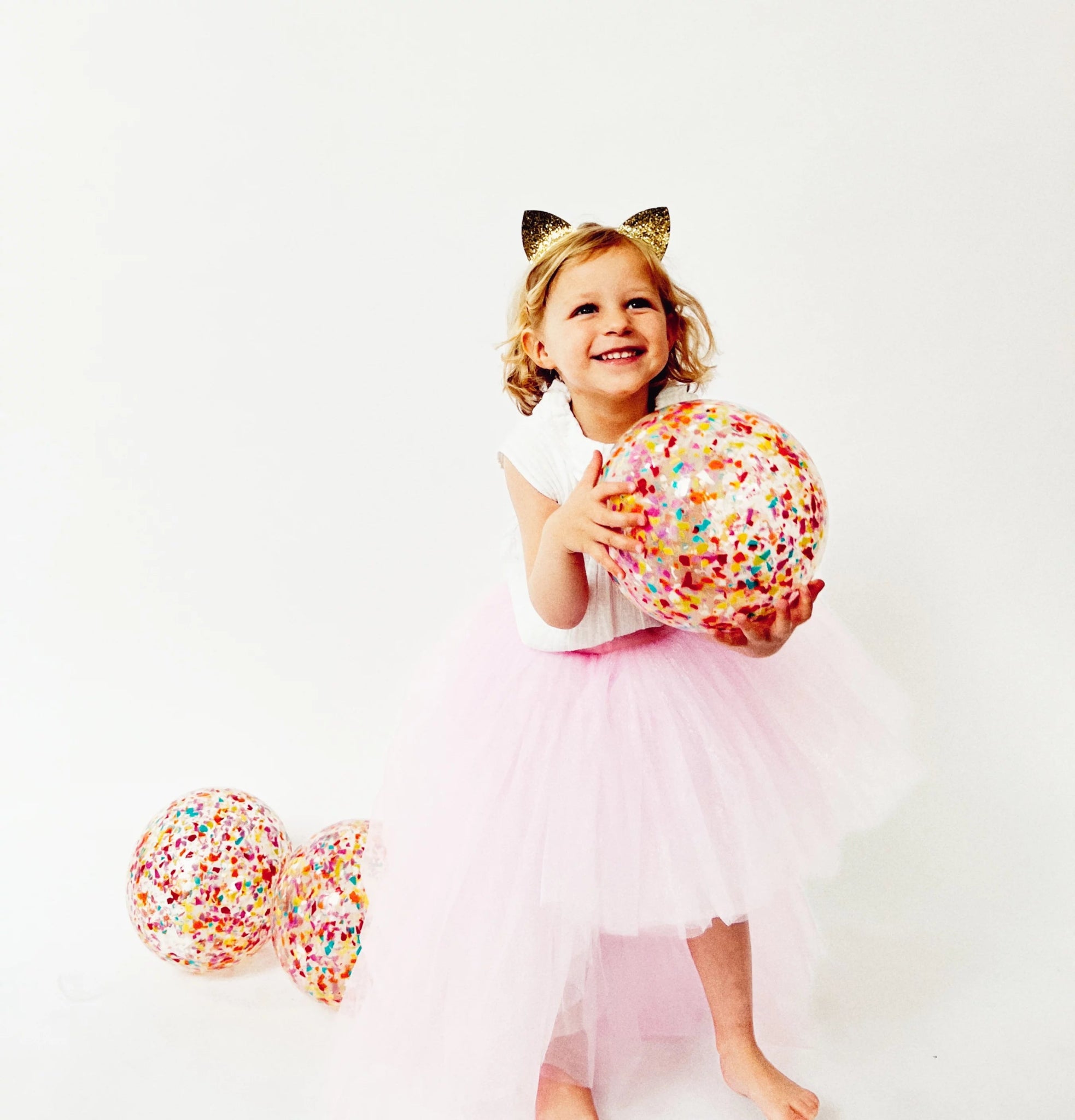 Ratatam - THE CONFETTI BALL Spielball (22 cm) | Bunt - ROSA ECK - Kinder, ,