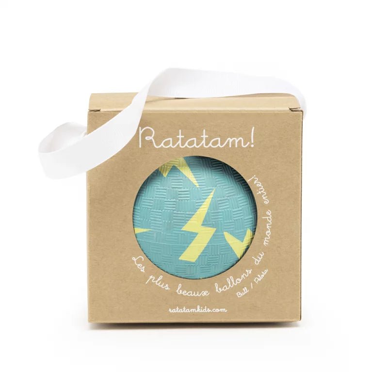 Ratatam - THE FLASH Kleiner Spielball (12 cm) - ROSA ECK - Blau, Blitze,