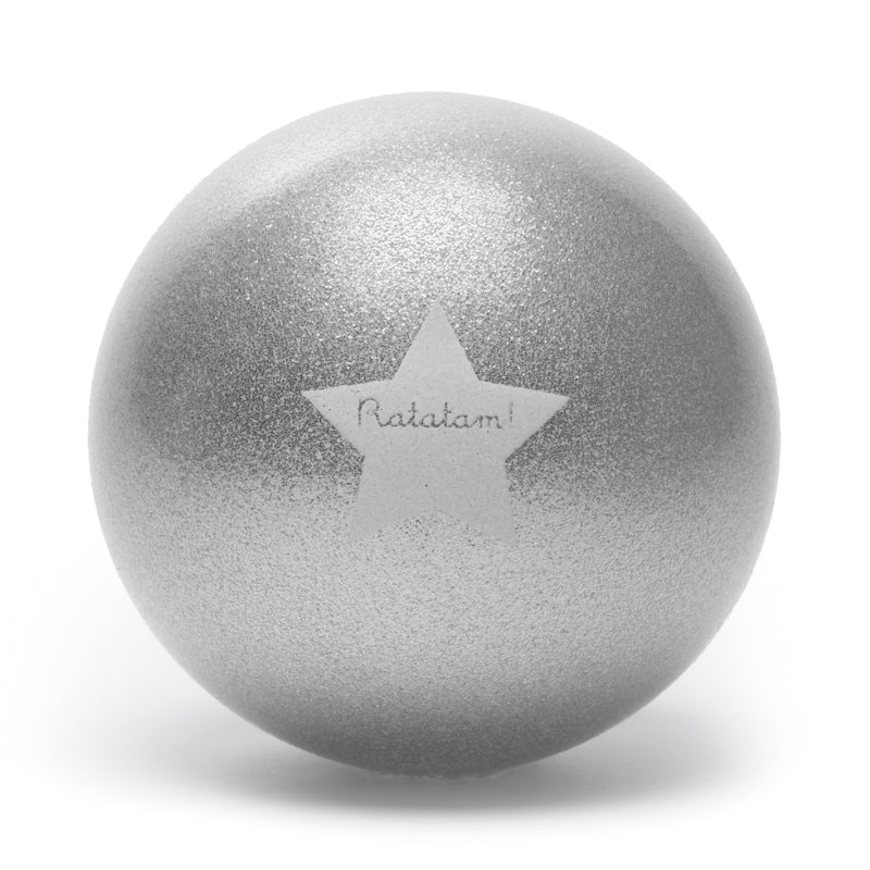 Ratatam - THE GLITTER BALLOON Großer Spielball (22 cm) | Silber - ROSA ECK