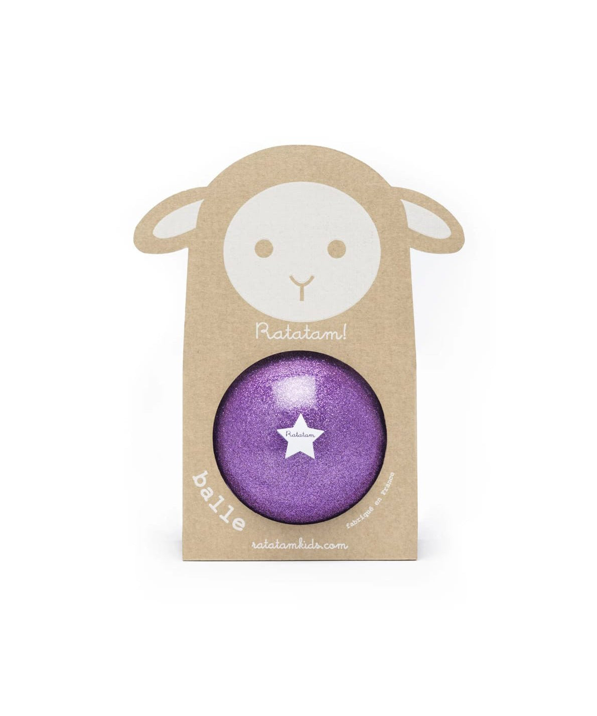 Ratatam - THE SHEEP BUBBLE BALL Kleiner Spielball (10 cm) | Purple - ROSA ECK - Glitzer, Lila,