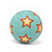 Ratatam - THE STARS Kleiner Spielball (12 cm) - ROSA ECK - Blau, Sterne,