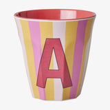 rice Buchstabenbecher (250 ml) – A Stripes, Pink
