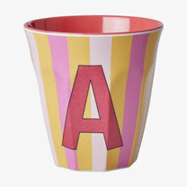 rice Buchstabenbecher (250 ml) – A Stripes, Pink