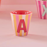 rice Buchstabenbecher (250 ml) – A Stripes, Pink