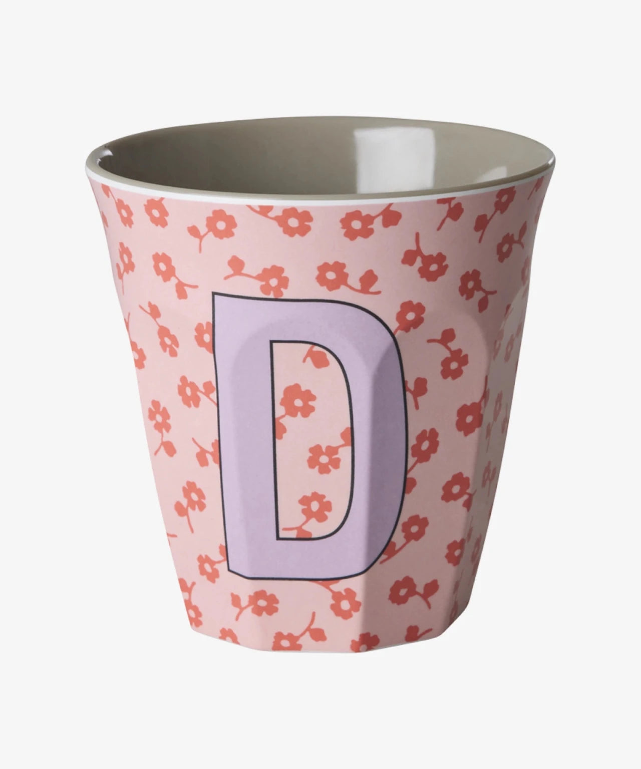 rice Buchstabenbecher (250 ml) – D Flowers, Pink