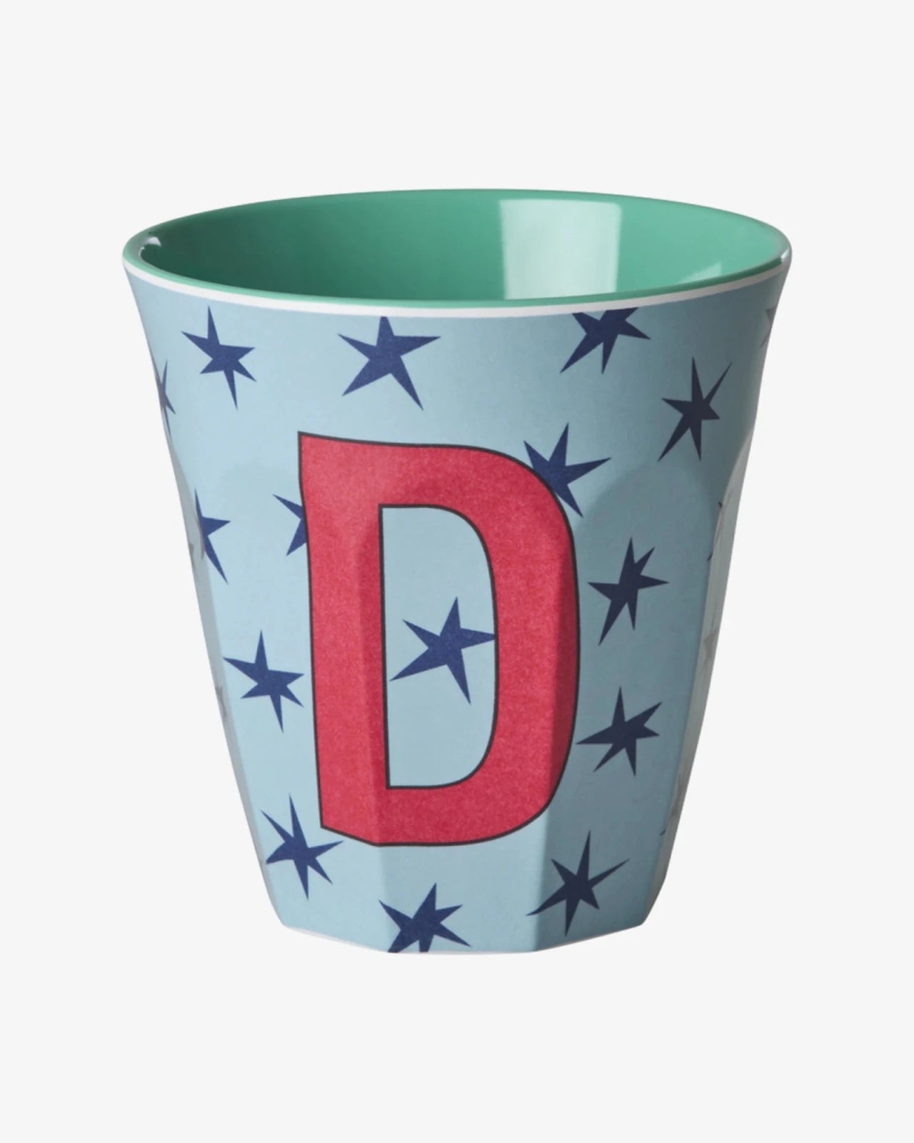 rice Buchstabenbecher (250 ml) – D Stars, Graublau