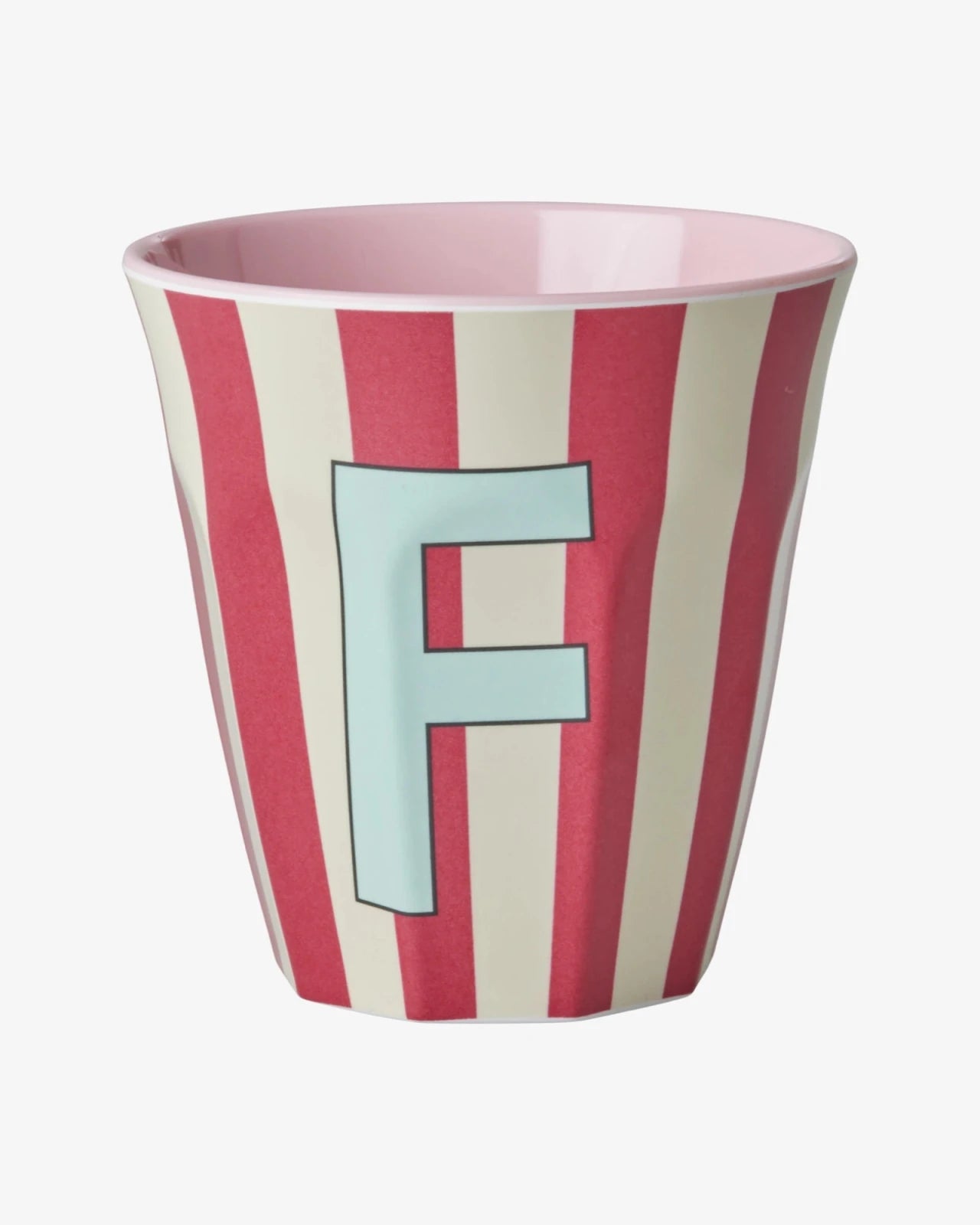 rice Buchstabenbecher (250 ml) – F Stripes, Pink