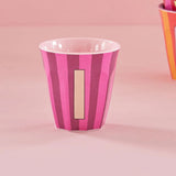 rice Buchstabenbecher (250 ml) – I Stripes, Pink