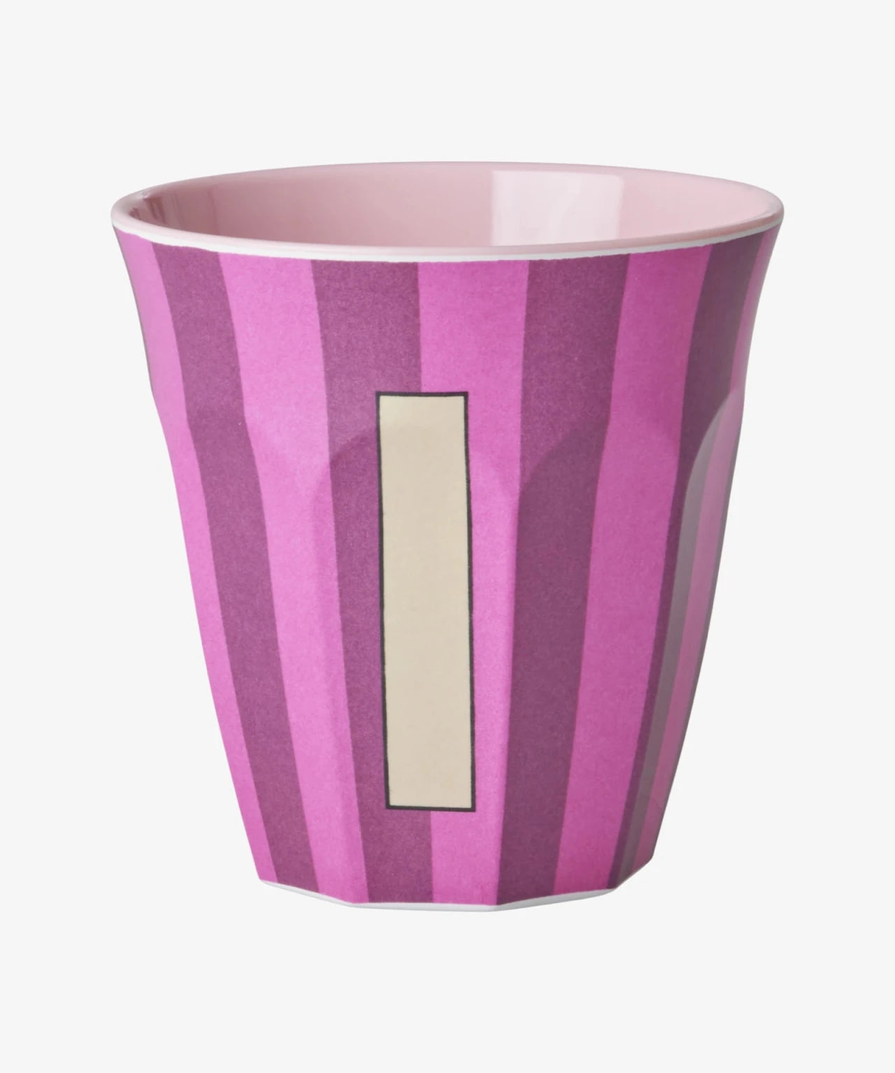 rice Buchstabenbecher (250 ml) – I Stripes, Pink