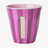rice Buchstabenbecher (250 ml) – I Stripes, Pink